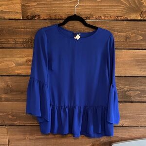 J. Crew dressy bell sleeve shirt